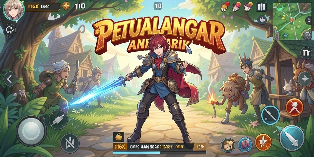 Tampilan menakjubkan dalam gameplay Anime 116X.