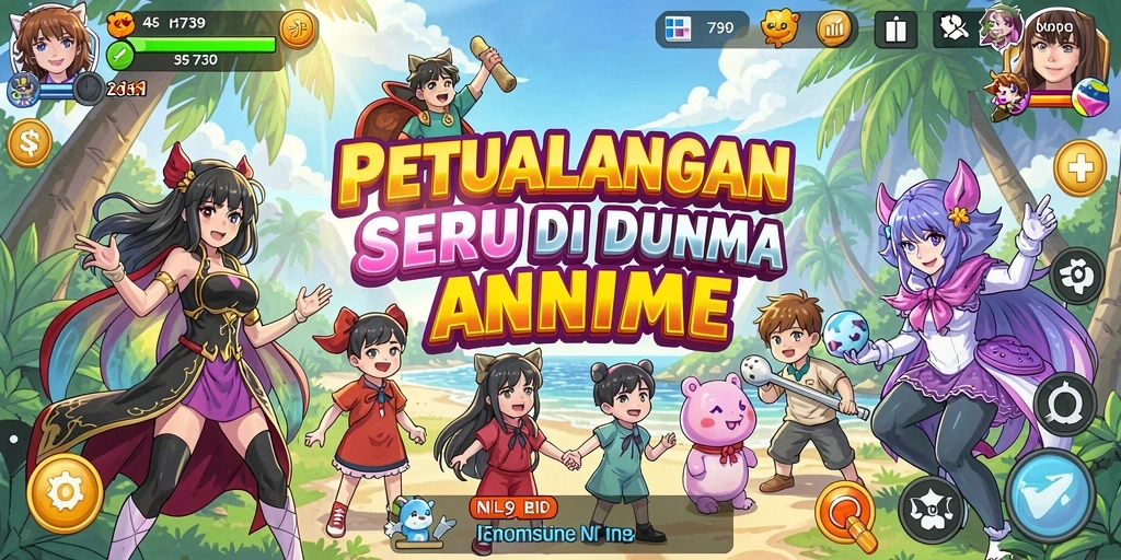 Screenshot gameplay 2739 menampilkan karakter anime yang beraksi dengan dinamis.