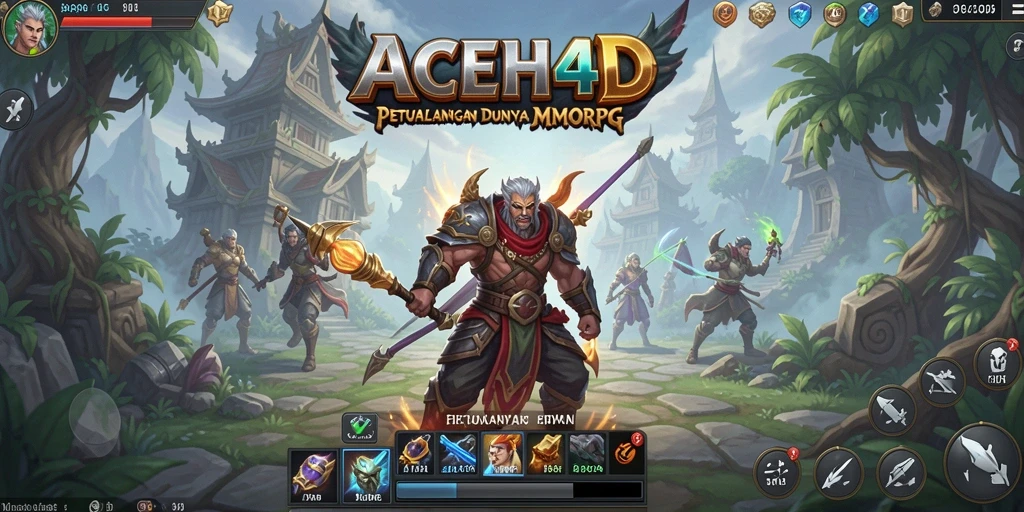 Screenshot gameplay ACEH4D yang menampilkan pertempuran epik dan petualangan.
