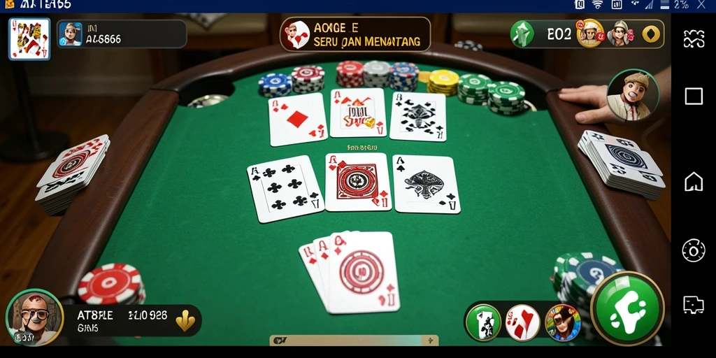 Tampilan gameplay gaple yang seru dan interaktif di AT866.