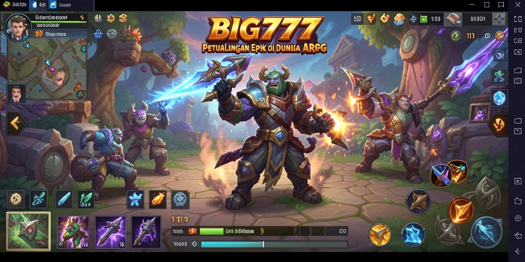Tampilan utama gameplay ARPG yang memukau di BIG777.