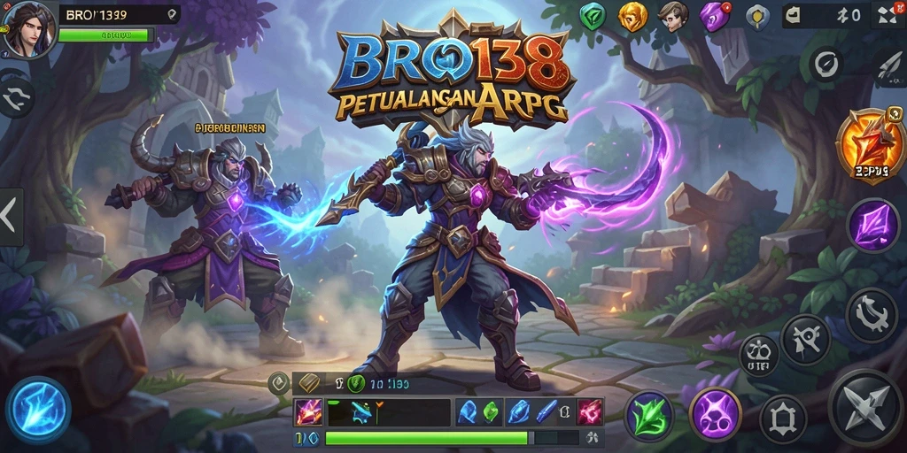 Tampilan seru aksi pertempuran dalam game ARPG BRO138.