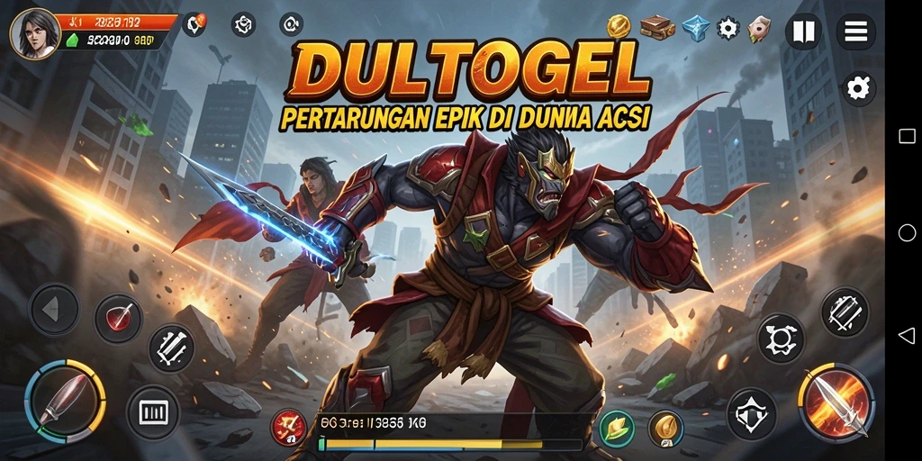 Tampilan pertarungan intens DULTOGEL yang penuh aksi.