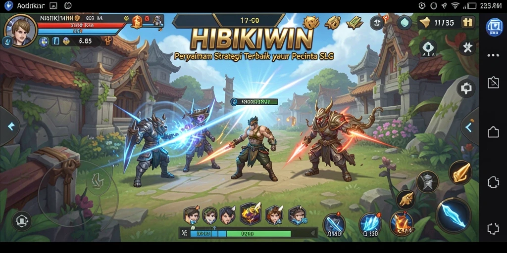 Tampilan gameplay strategis yang menakjubkan di HIBIKIWIN.