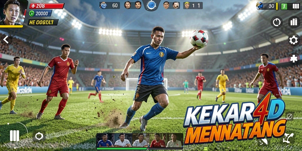 Tampilan gameplay seru dalam KEKAR4D yang menampilkan berbagai olahraga.