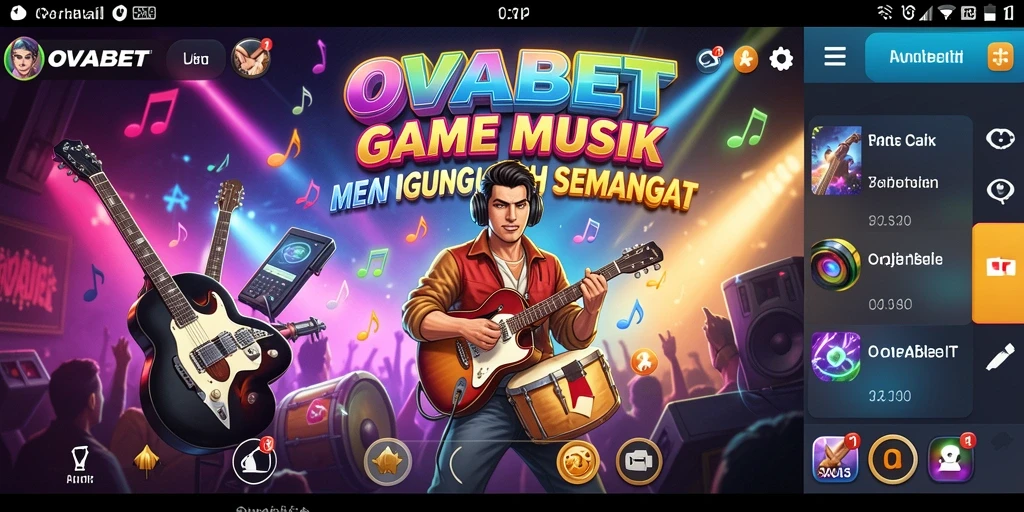 Tampilan gameplay OVABET yang seru dan interaktif dalam permainan musik.