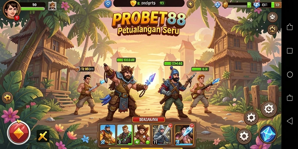 Tangkapan layar utama PROBET88 menampilkan aksi petualangan yang mendebarkan.