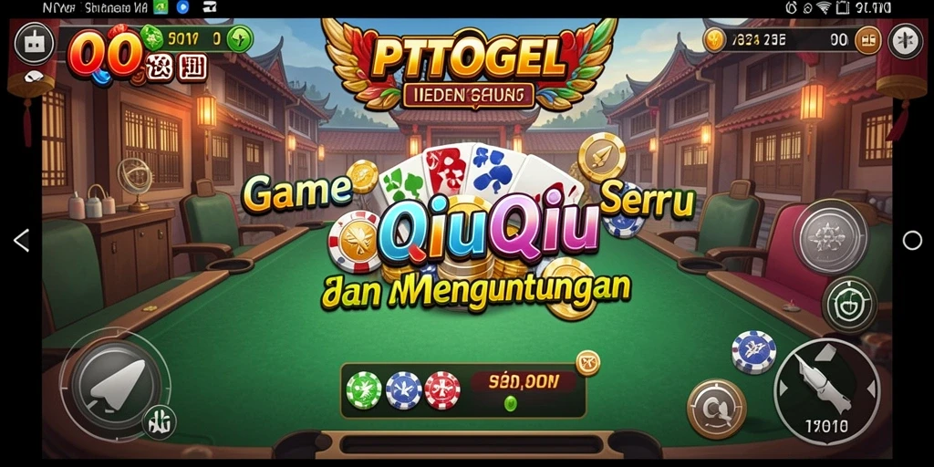 Tampilan menarik dari gameplay QiuQiu di PTTOGEL.