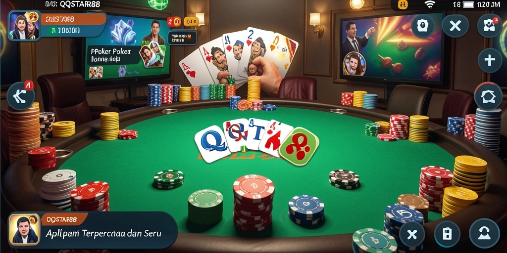 Tampilan gameplay menarik dari QQSTAR88 di poker.