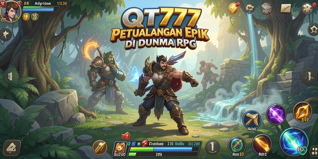 Screenshot QT777 menampilkan pertarungan seru dan eksplorasi dunia RPG.
