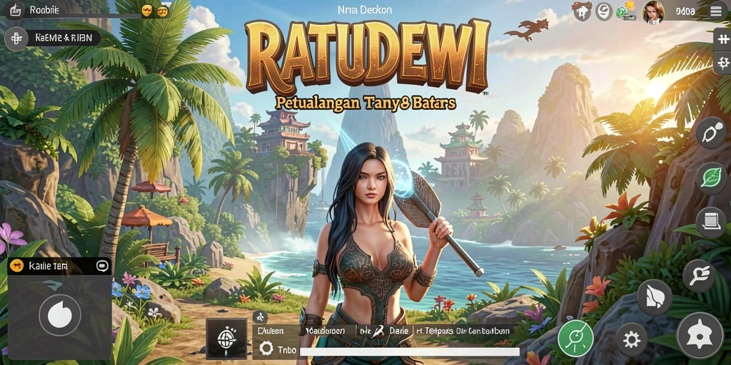 Tampilan menarik dari gameplay <strong>RATUDEWI</strong> yang menunjukkan petualangan di dunia terbuka.