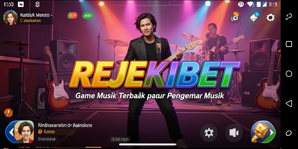 Tampilan gameplay REJEKIBET yang penuh aksi dan musik.