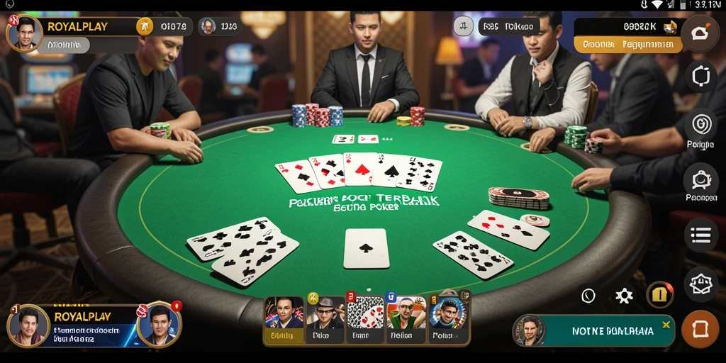 Gameplay menarik poker di ROYALPLAY dengan pemain nyata.