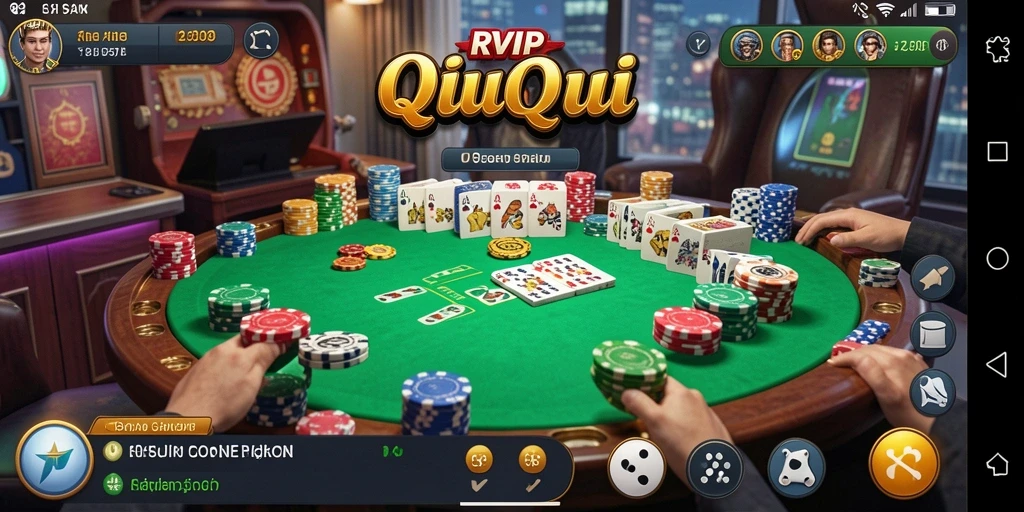 Tampilan gameplay seru QiuQiu di RVIP.