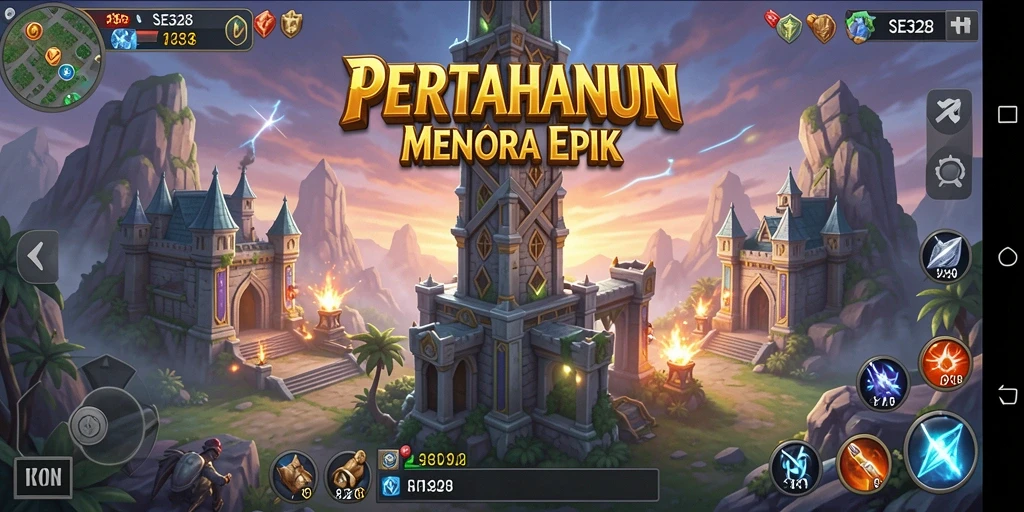 Tampilan gameplay SE328 yang seru dalam Tower Defense.