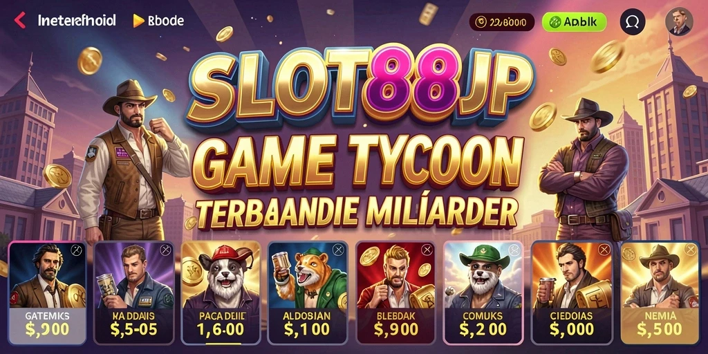 Screenshot utama SLOT88JP yang menunjukkan keseruan gameplay Tycoon