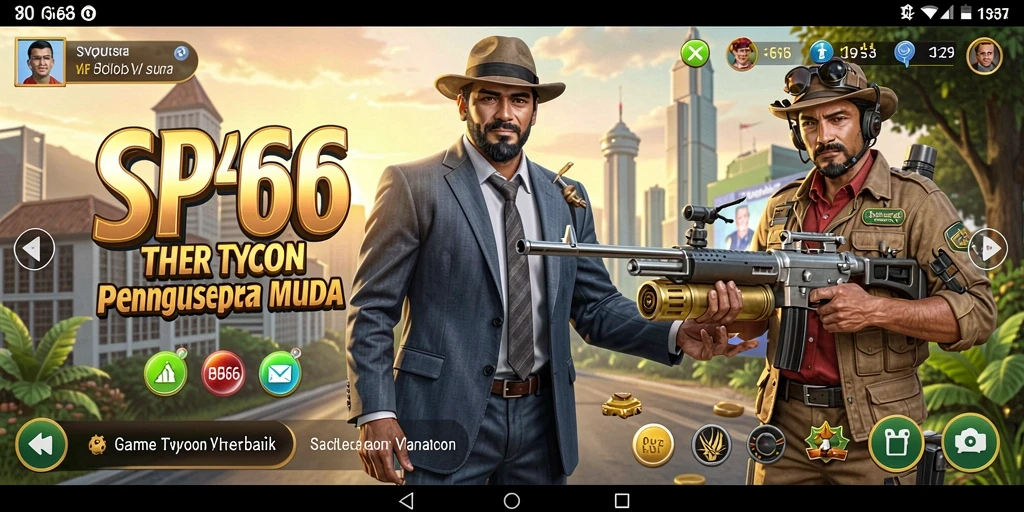 Tampilan gameplay menarik dari SP666 yang menunjukkan elemen Tycoon.