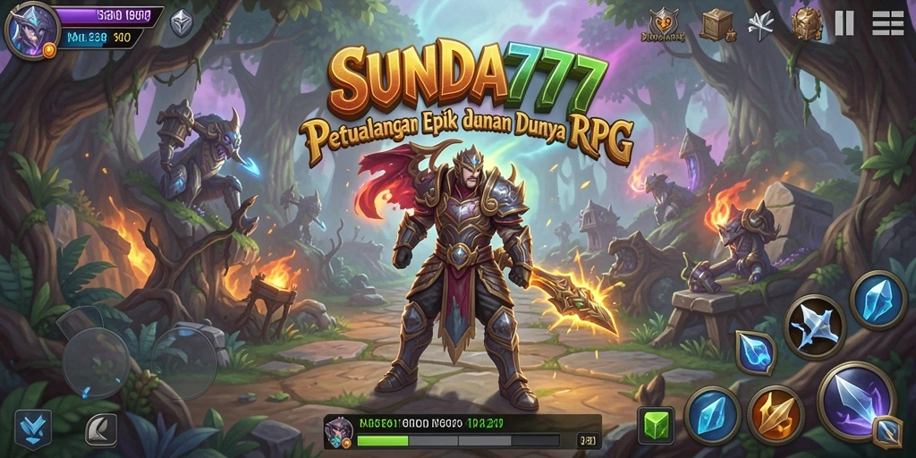 Tampilan aksi seru dalam gameplay RPG SUNDA777.