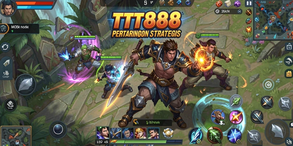 Tampilan gameplay yang menarik dari TTT888, penuh dengan aksi mozaik karakter.