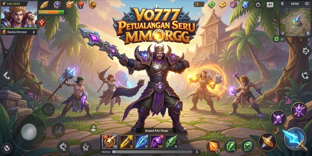 Tampilan gameplay VO777 yang epik dalam dunia MMORPG.