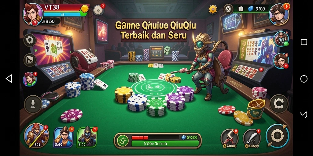 Tampilan gameplay QiuQiu yang seru dan menarik.